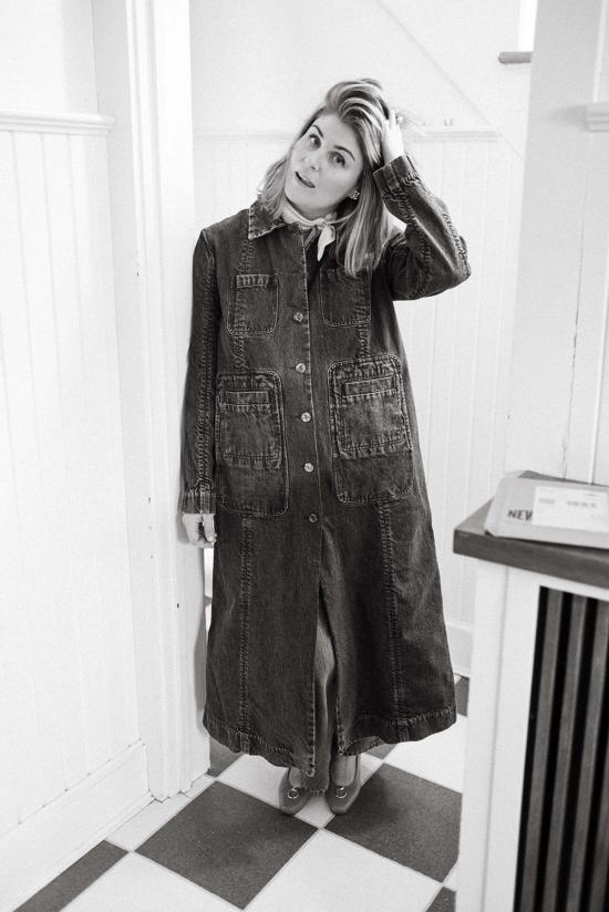  마리아 스탠리 패딩 콘래드 카 코트 데님 - MARIA STANLEY