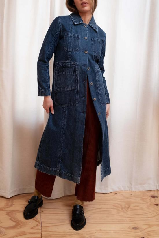  마리아 스탠리 패딩 콘래드 카 코트 데님 - MARIA STANLEY