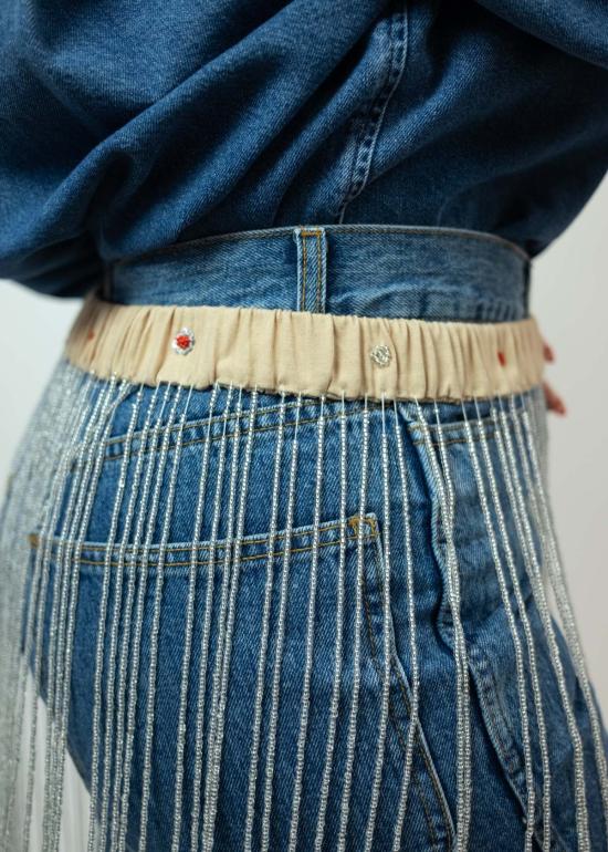  TIGRA TIGRA 벨트 티그라 티그라 비즈 장식 프린지 - OTHER BRANDS