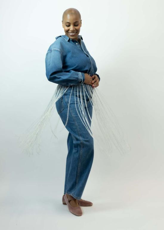  TIGRA TIGRA 벨트 티그라 티그라 비즈 장식 프린지 - OTHER BRANDS