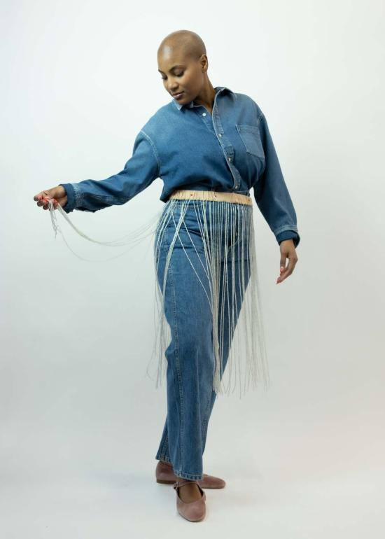  TIGRA TIGRA 벨트 티그라 티그라 비즈 장식 프린지 - OTHER BRANDS