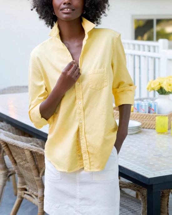  프랭크 앤 에일린 탑 프랭크 & 아일린 아일린 릴렉스 버튼업 셔츠 레몬 옐로우 - FRANK & EILEEN