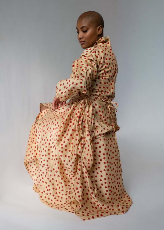  TIGRA TIGRA 롱 원피스 Tigra 티그라 블록프린트 도트 루차 드레스 - OTHER BRANDS