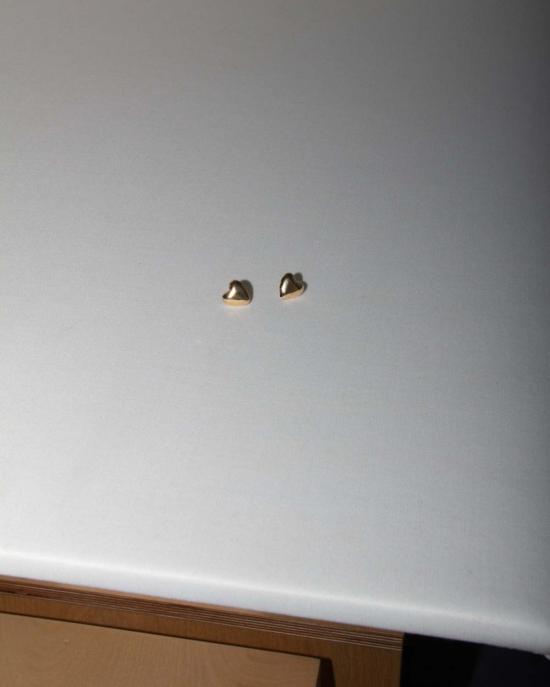  아니카 이네즈 이어링 미니 하트 스터드 실버 - ANNIKA INEZ