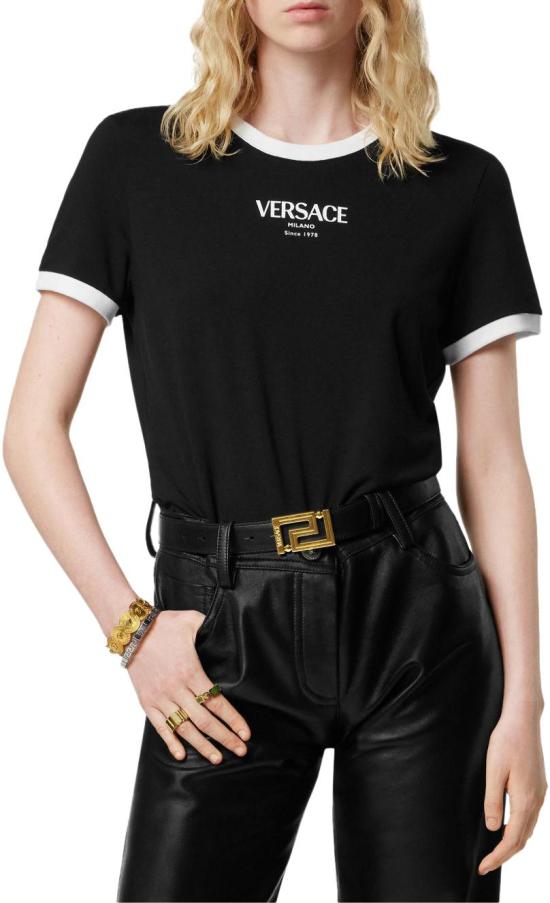 26SS 베르사체 탑 10226561A166852B020 BLACK - VERSACE