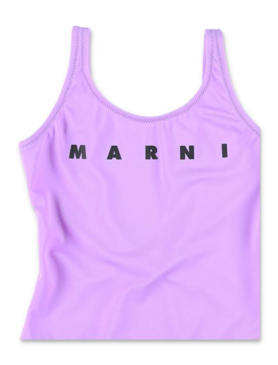  [키즈] 마르니 원피스 수영복 로고 아동용 원피스 수영복 (라일락색) - MARNI