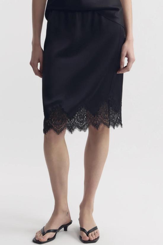  닐리로탄 스커트 닐리 로탄 테아 레이스 헴  블랙 - NILI LOTAN