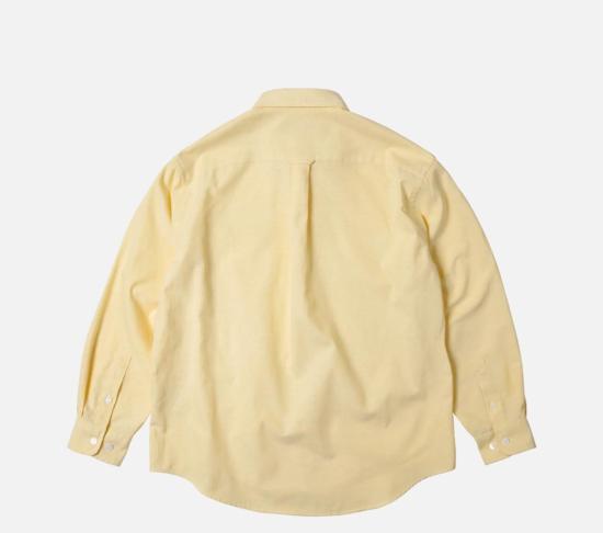  프리즘웍스 셔츠 OG 옥스포드 오버사이즈  SS26 옐로우 - FRIZMWORKS