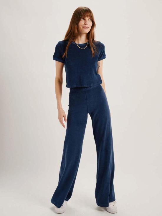  메이블앤모스 스트레이트 팬츠 수지 콘디 제피라 플레어 팬츠 네이비 - MABEL AND MOSS