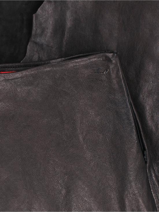  디젤 미디 스커트 가죽  블랙 - DIESEL