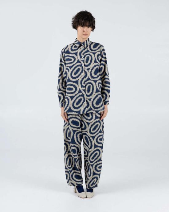  사멧 블라우스 Samet Swan 셔츠 Doilies 프린트 셔츠