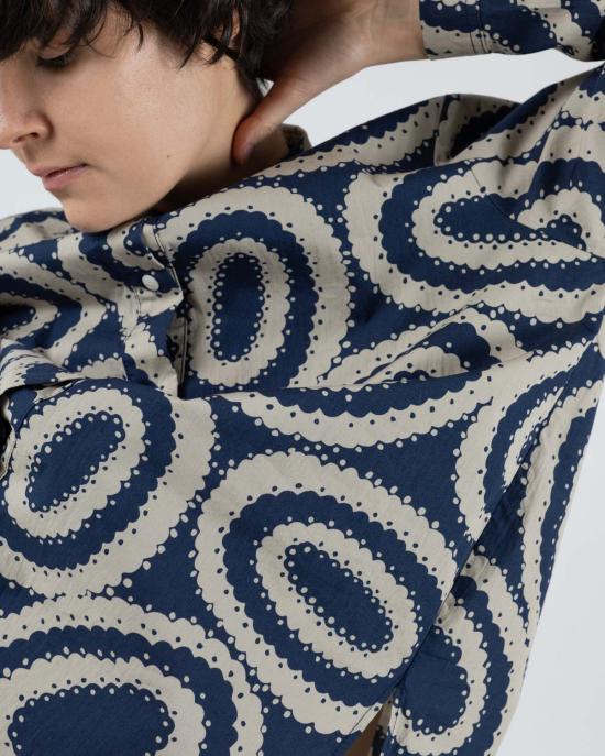  사멧 블라우스 Samet Swan 셔츠 Doilies 프린트 셔츠 - SAMET