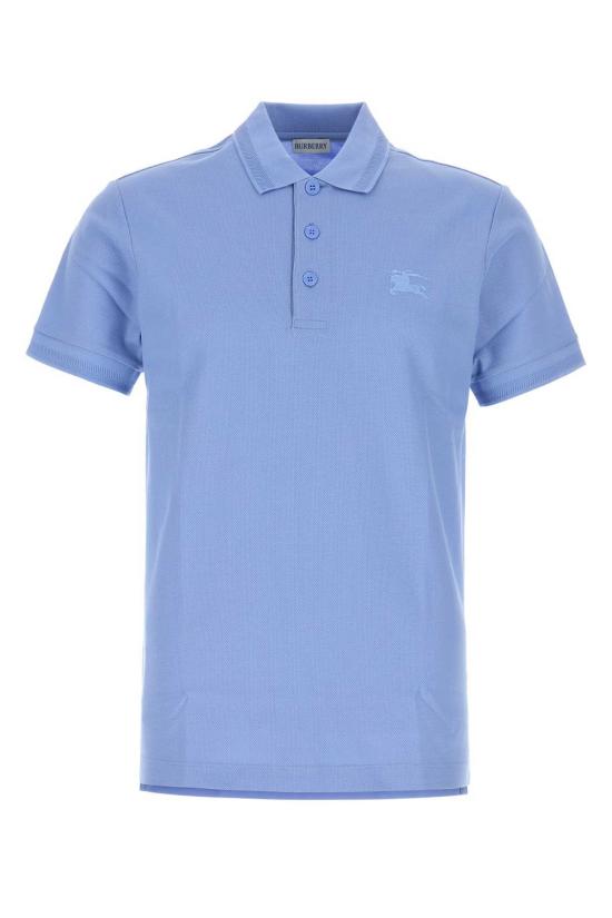  버버리 폴로 티셔츠 세룰리안 블루 피케 폴로 셔츠 콘플라워 블루