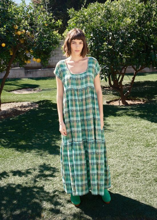  Ace & Jig 롱 원피스 에이스 & 지그 룰루 드레스 가든 - ACE & JIG