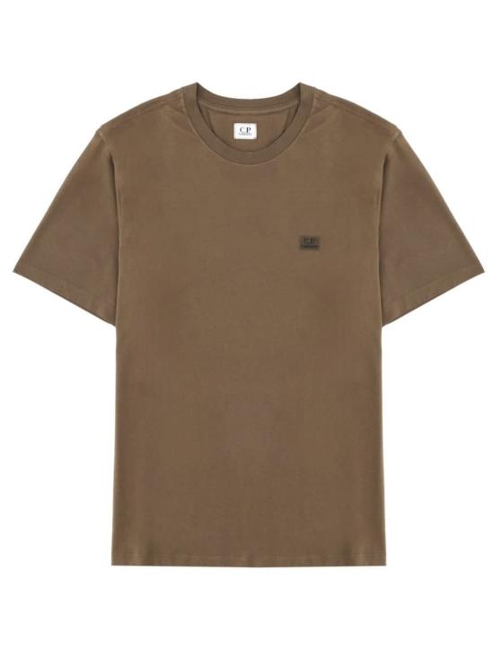  씨피 컴퍼니 탑 C.P. 회사 로고 티셔츠 (갈색)