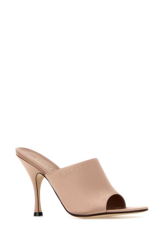  구찌 뮬/슬리퍼 파우더 새틴 뮬 누드 - GUCCI