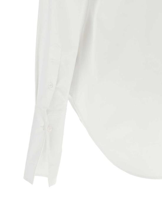  톰브라운 탑 톰 브라운 버튼다운 셔츠 화이트 - THOM BROWNE