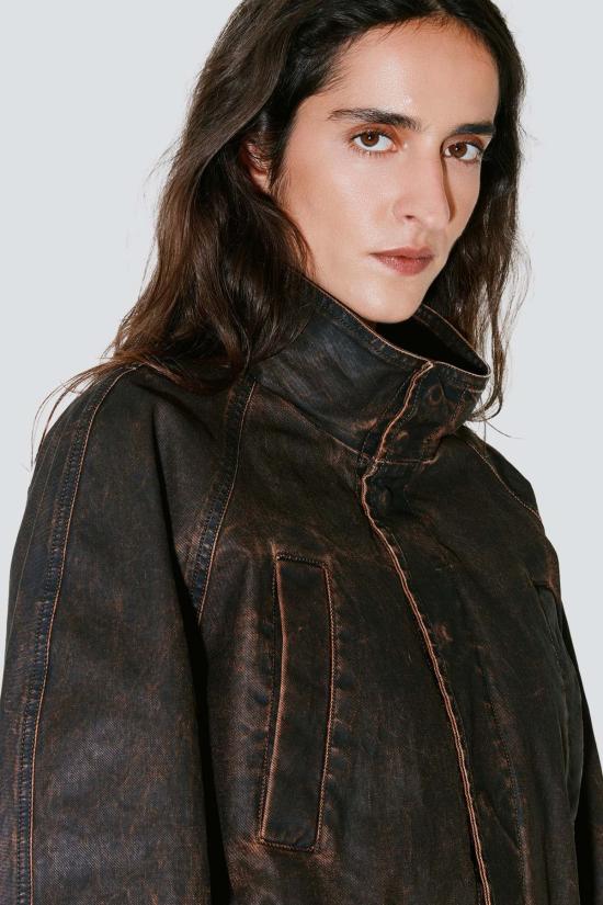  파콘 자크민 자켓 Facon Jacmin 브라운 워시드 베가스 4포켓 재킷 - FACON JACMIN