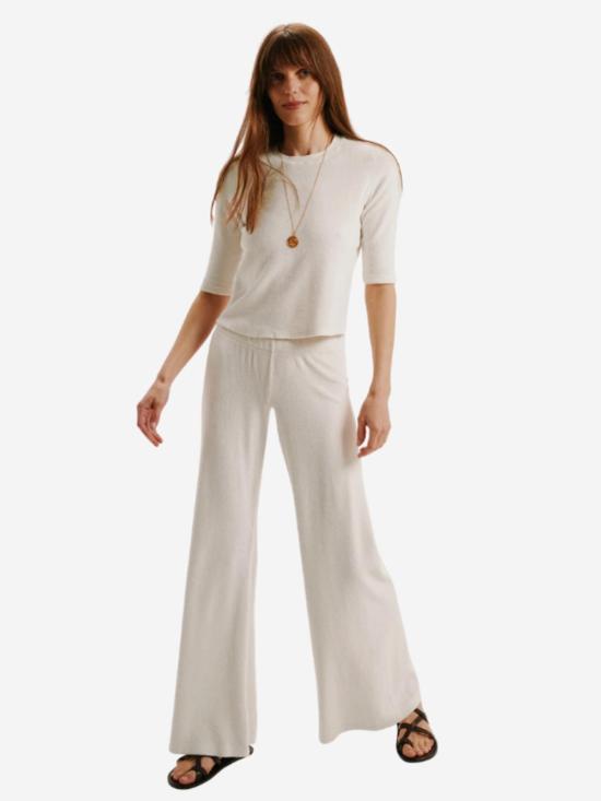  수지 콘디 블라우스 코르푸 탑 테리 아이보리 탑 - SUZIE KONDI