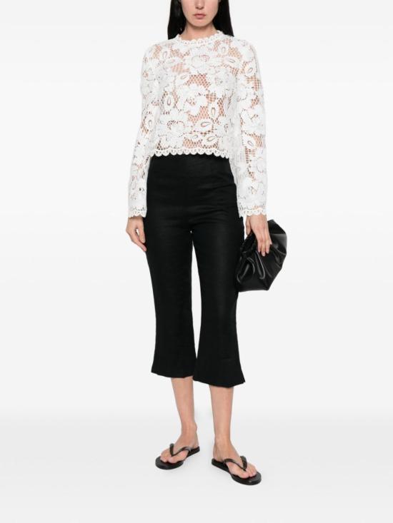  셀프 포트레이트 민소매 티셔츠 레이스 탑 탱크탑 화이트 - SELF PORTRAIT