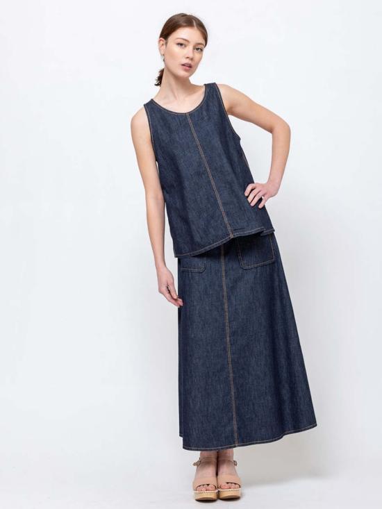  수잔 보머 데님 스커트 Susanne Bommer 패치 포켓