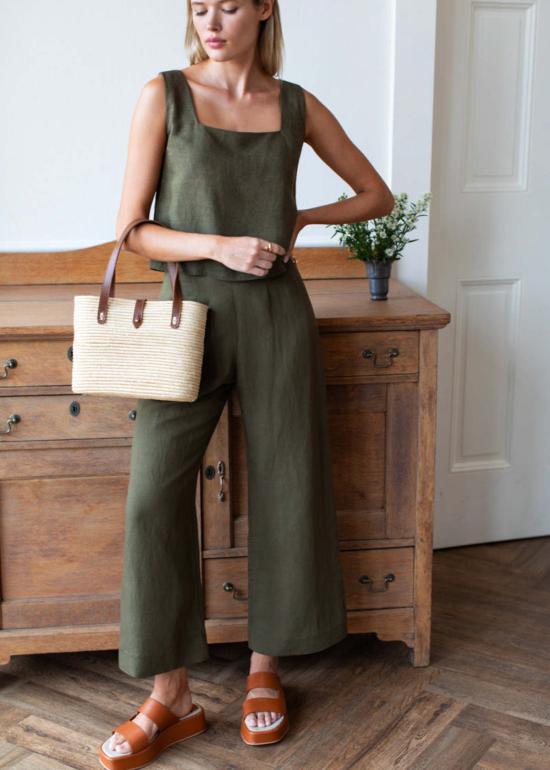  메이블앤모스 스트레이트 팬츠 에머슨 프라이 로마 팬츠 마티니 올리브 팬츠