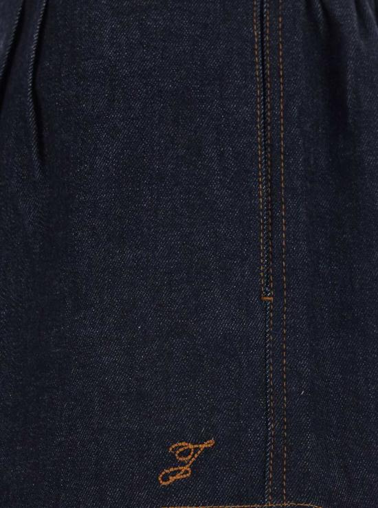  자크뮈스 데님 숏팬츠 플리츠 데님 쇼츠 블루 - JACQUEMUS