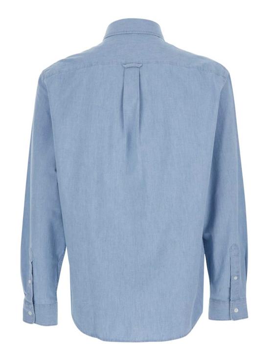  메종키츠네 셔츠 메종 키츠네 프로필 폭스 레귤러  라이트 블루 - MAISON KITSUNE