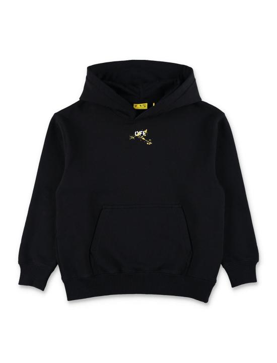  [키즈] 오프화이트 풀오버 로고 후드티 (블랙) 키즈 사이즈