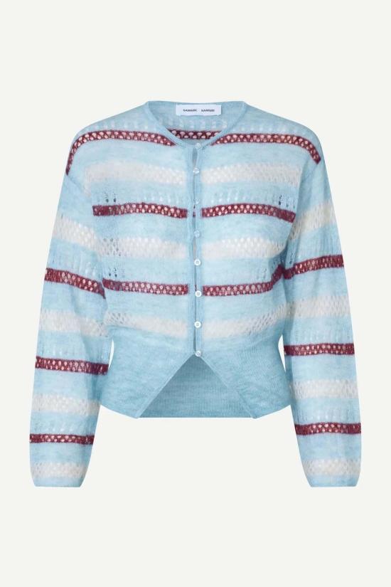  삼소앤삼소 가디건 Samsøe Samsøe 사하라 카디건 블루 스트라이프 - SAMSOE SAMSOE