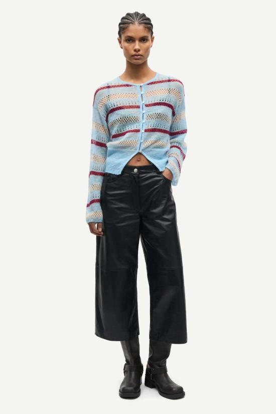  삼소앤삼소 가디건 Samsøe Samsøe 사하라 카디건 블루 스트라이프 - SAMSOE SAMSOE