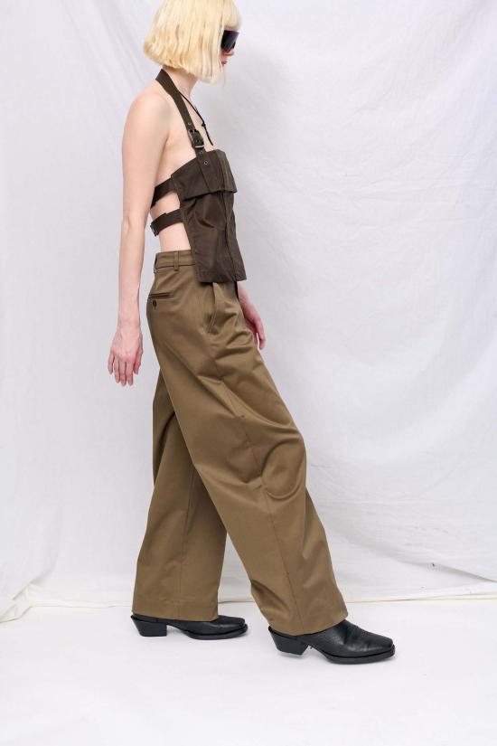  어셈블리 뉴욕 탑 어셈블리 브라운 왁스 스트랩 홀터 - ASSEMBLY NEW YORK