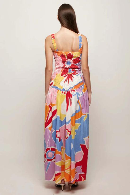  에스더블유에프 롱 원피스 S/W/F 얼룩무늬 맥시 드레스 일렉트릭 가든 - S/W/F