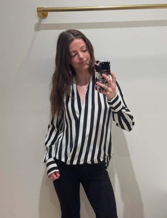  사 수 파이 블라우스 사수피 크리스 크로스 셔츠 - SA SU PHI