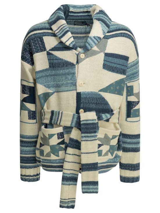 26SS 폴로 랄프로렌 가디건 710A12800001CREAM BLUE COMBO Blue