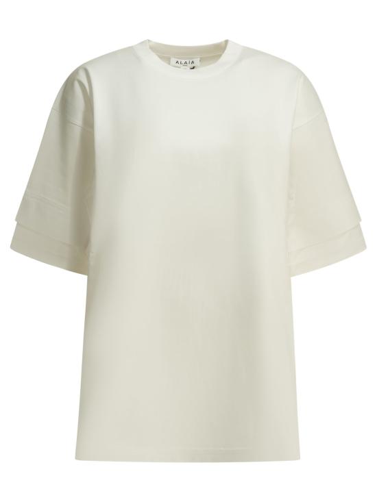 26SS 알라이아 반팔 티셔츠 AA9I0025J103C000 White