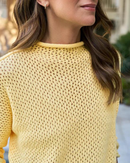  프랭크 앤 에일린 스웨터 프랭크 & 아일린 몬터레이 포인트엘  레몬 옐로우 - FRANK & EILEEN