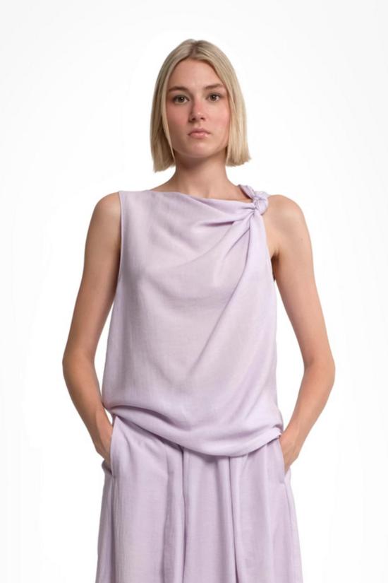  텔라 블라우스 코디 탑 라일락