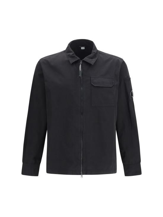 26SS 씨피 컴퍼니 오가닉 개버딘 지퍼 셔츠 RCCMOS705A110143G 999 BLACK