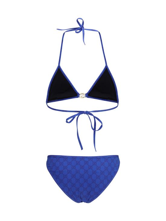 26SS 구찌 프린티드 GG 스트레치 저지 비키니 688999XHAK3 4610 BLUE - GUCCI