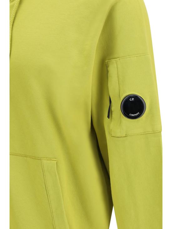 26SS 씨피 컴퍼니 집 후드 렌즈 스웨트셔츠 20CMSS081A002246G 246 YELLOW - C.P. COMPANY