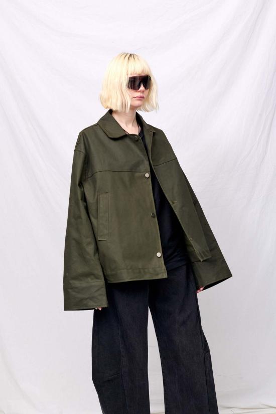  어셈블리 뉴욕 자켓 어셈블리 그린 왁스 소방관 박스 재킷 - ASSEMBLY NEW YORK