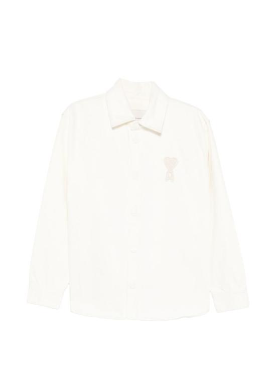  아미 탑 Ami Alexandre Mattiussi Ami De Coeur 데님 셔츠 베이지