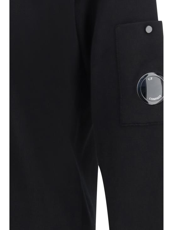 26SS 씨피 컴퍼니 코튼 씨 아일랜드 렌즈 스웨터 20CMKN097A110560A 999 BLACK - C.P. COMPANY