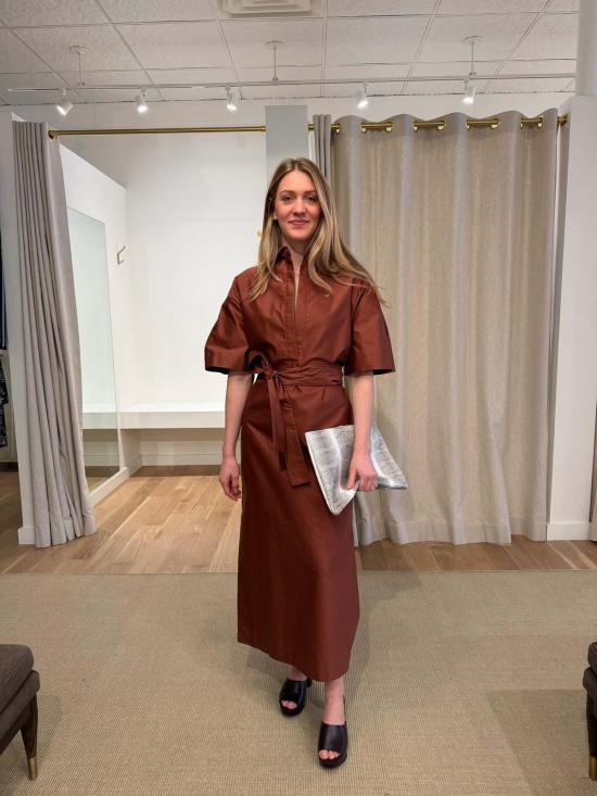  사 수 파이 숏 원피스 Sa Su Phi Francesca 반팔 드레스 - SA SU PHI