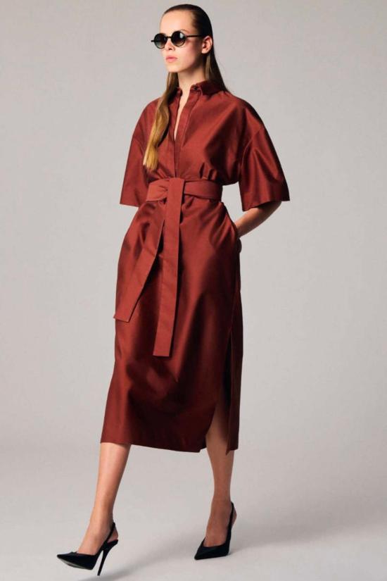  사 수 파이 숏 원피스 Sa Su Phi Francesca 반팔 드레스 - SA SU PHI