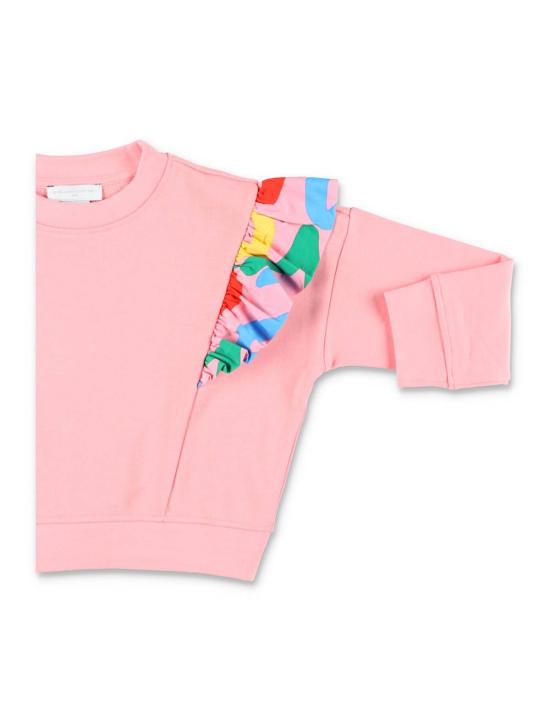  [키즈] 스텔라 맥카트니 풀오버 스텔라 매카트니 아동용 프릴 트림 크롭 스웨트셔츠 핑크 - STELLA MCCARTNEY