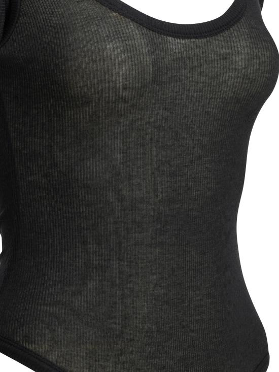 26SS 알라이아 바디수트 티셔츠 AA9B0460J101C999 Black - ALAIA