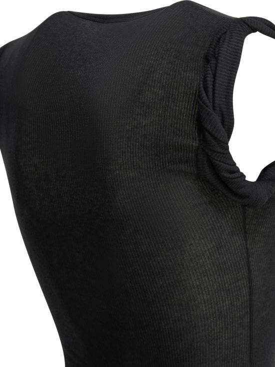 26SS 알라이아 바디수트 티셔츠 AA9B0460J101C999 Black - ALAIA