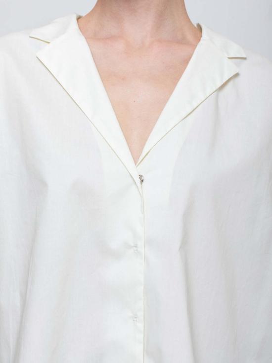  수잔 보머 탑 Susanne Bommer 쇼트 슬리브 코튼 셔츠 - SUSANNE BOMMER